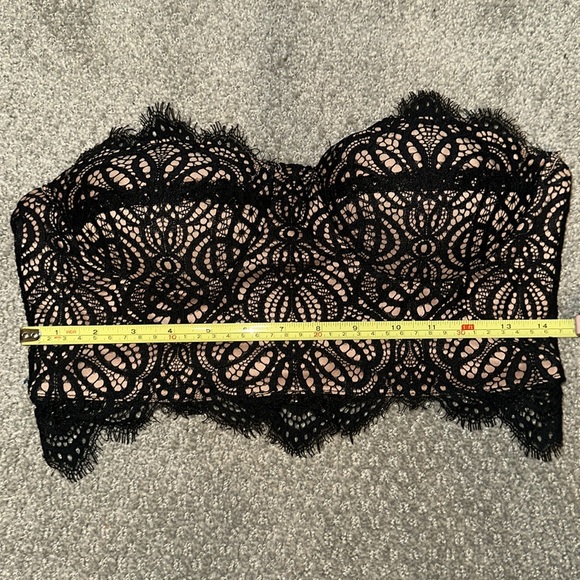 Nasty Gal Petite Strapless Lace Cropped Corset Top - Picture 10 of 12